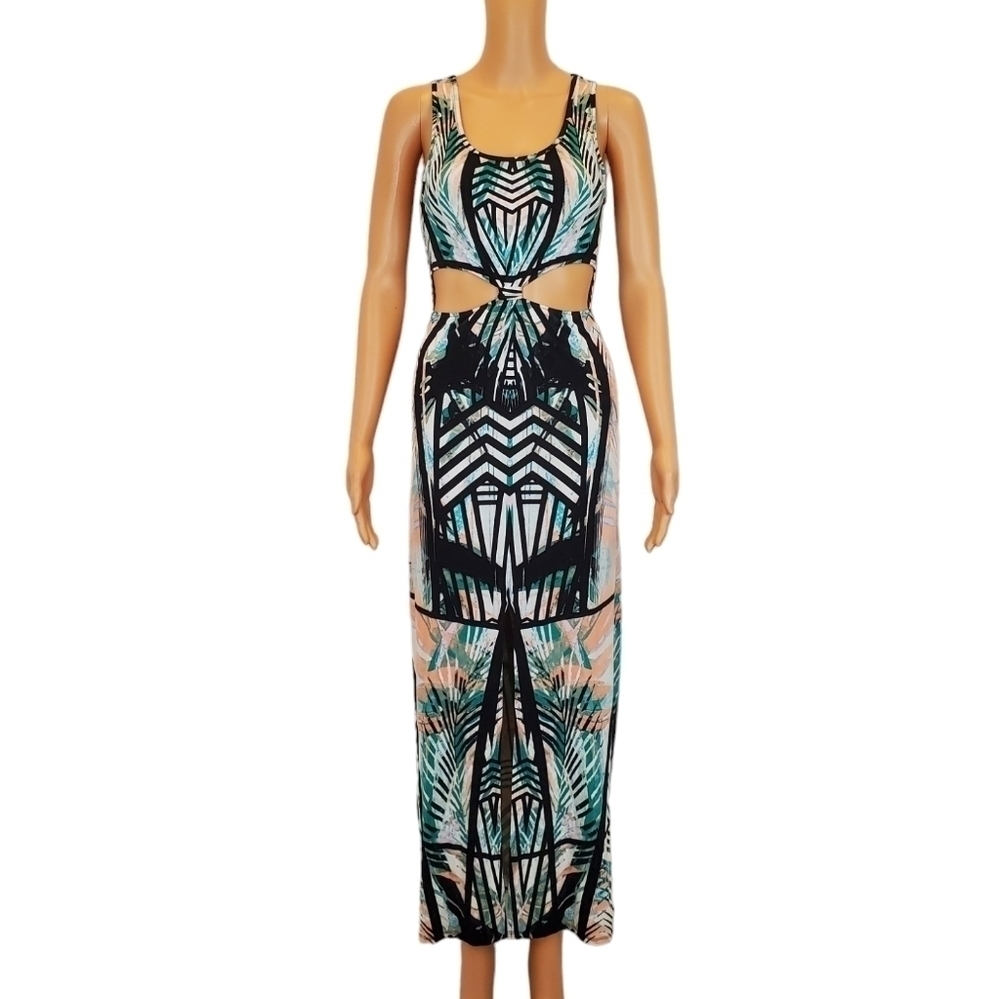 Material Girl multi color Sleeveless maxi dress